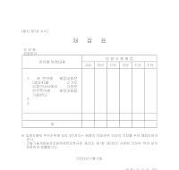 채점표 채점표